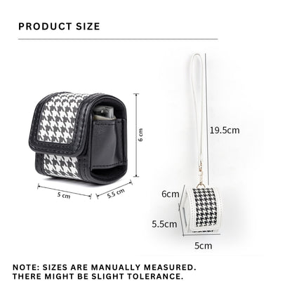 [CLEARANCE] Pikxi Plaid Style PU Leather Protective Case with Wrist Strap for Fujifilm Instax Pal - White