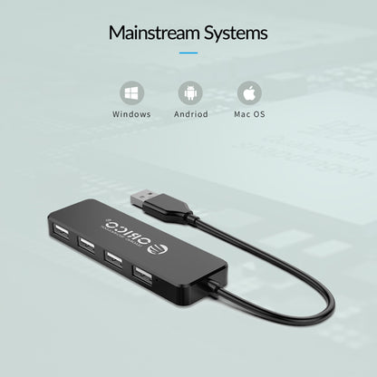 ORICO 4-Port USB 2.0 Hub for PCs, MacBook, iMac, Computer Desktops & Laptops (Windows, MacOS & Linux) USB HUB Extension Docking Station | ORICO-FL01
