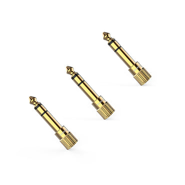 [CLEARANCE] MAONO (3pcs) 3.5mm 1/8 Female to 6.35mm 1/4 Male Stereo Audio AUX Adapter Gold-Plated Converter with High Fidelity Stereo Plug and Oxygen-Free Copper with Wide Compatibility for Studio Audio Equipment and Musical Instruments AD03