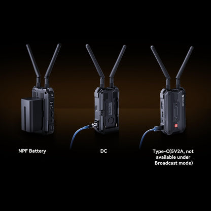 HOLLYLAND PYRO H HDMI Wireless 4K 30fps UHD Video Transmission System TX + RX with Max 1300ft LOS Range, 60ms Low Latency, UVC Streaming, HDMI Loopout and Multi Power Supply Options for Live Broadcasting, Videography