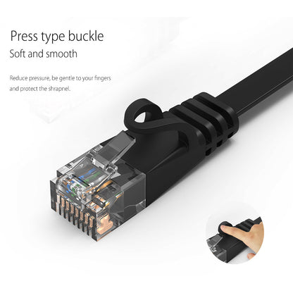 [CLEARANCE] ORICO 3 Meters Cat6 RJ45 Ethernet LAN Male to Male Flat Cable with 1000Mbps Gigabit Bandwidth for PC Desktop Computer Laptop Router | PUG-C6B