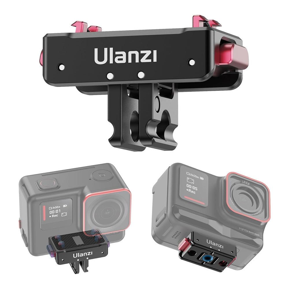 Ulanzi Magnetic Quick Release Mount for Insta360 Action Cameras - Compatible with ONE RS 1-Inch/Twin/4K Edition, Ace/Ace Pro, X4/X3/X2, ONE R, ONE X | IN-01 IN-03