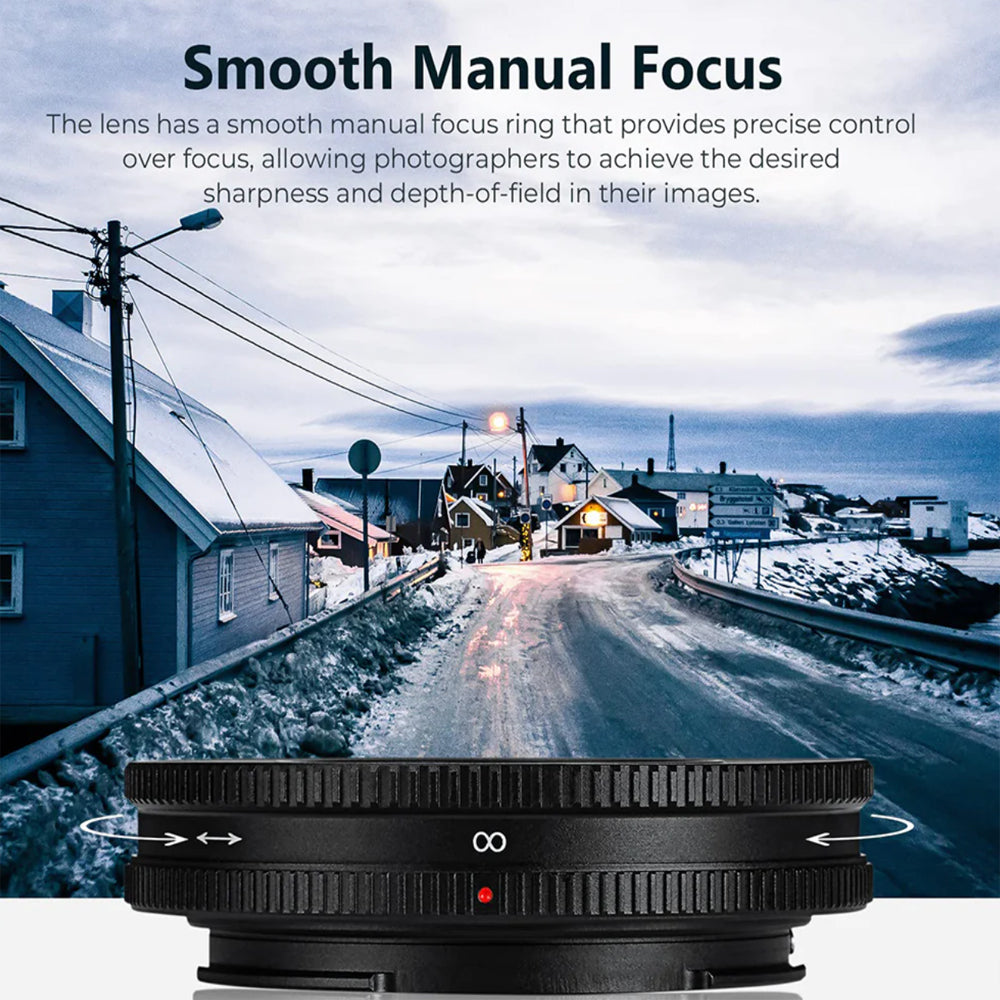 7Artisans 18mm F/6.3 Mark II APS-C Format Sony E Mount Wide Angle Prime Pancake UFO Slim Lens MF Manual Focus for Mirrorless Cameras