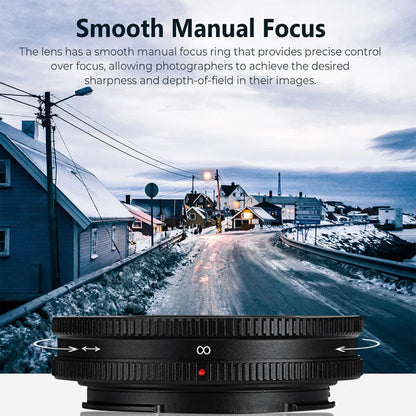 7Artisans 18mm F/6.3 Mark II APS-C Format Sony E Mount Wide Angle Prime Pancake UFO Slim Lens MF Manual Focus for Mirrorless Cameras