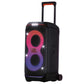 JBL Partybox Stage 320 Portable Bluetooth Party Speaker, IPX4 Rated Splash Proof with Futuristic Lightshow, Powerful JBL Pro Sound and Up to 18 Hours Playtime, Dual Mic & Guitar Inputs