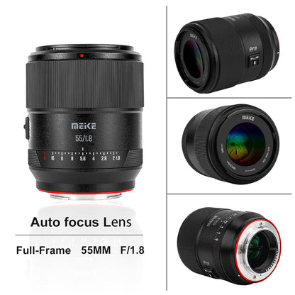 Meike 55mm F/1.8 Pro AF Portrait-Length Prime Lens Full Frame FUJIFILM X Mount, Fast Aperture, Autofocus / Manual Focus Mode, STM Stepping Motor and USB Port for Firmware Upgrades for Photography