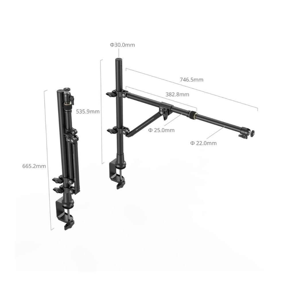 SmallRig Camera Desktop Overhead Bracket for Photography and Live Streaming with 3kg Load Capacity, Triangular Support Structure, Adjustable Crossbar, and Cable Management | 4304