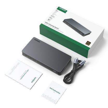 [CLEARANCE] UGREEN Revodok Pro 9-in-1 Multifunctional Docking Station with 100W USB C PD Fast Charger, 4K 60Hz HDMI & DisplayPort Video Output, 1000Mbps RJ45 Gigabit Ethernet Port, USB 3.0 10Gbps Transfer Rate for PC, Laptop, TV, Monitor | 90912