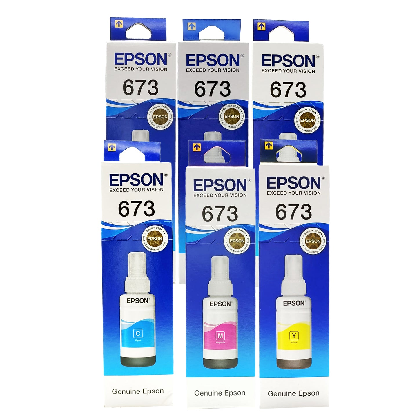 [CLEARANCE] Epson 673 Ink Refill Bottle (70mL) for Printer EcoTank L800 / L805 / L810 / L1800 (Black, Cyan, Magenta, Yellow, Light Cyan, Light Magenta)