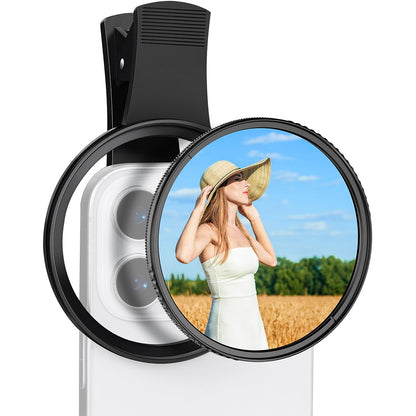 K&F Concept ND2 4 8 16 32 Neutral Density / CPL Circular Polarizer / Black Diffusion Mist Lens Filter + Smartphone Clamp Kit, 18 Anti-Reflector Layers, Compatible with 67mm Threads