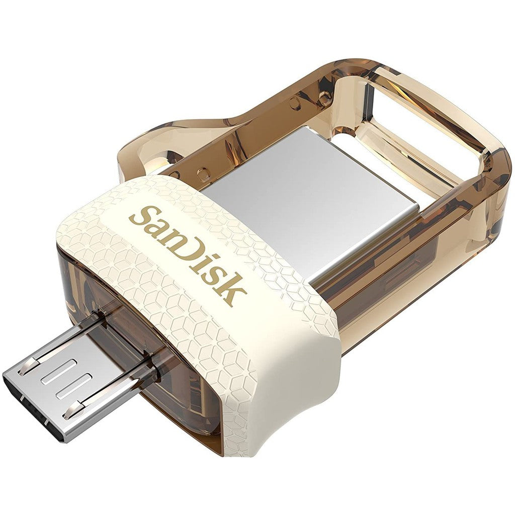 SanDisk Ultra 64GB / 128GB / 256GB Dual Drive m3.0 USB Flash Drive with Micro USB OTG compatibility (Black, Gold)