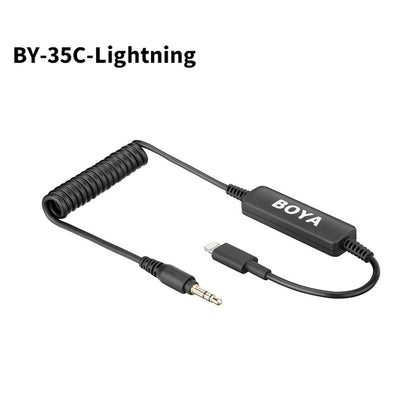 [CLEARANCE] Boya 35C-L 3.5mm to Lightning Connector Audio Microphone Cable Adapter for IOS Devices