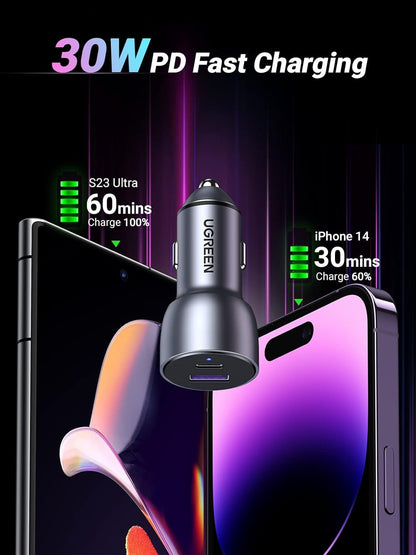 [CLEARANCE] UGREEN 52.2W Universal USB Fast Charging Car Charger Adapter for Powered Car Accessories, Electronics, Laptop, Mobile Phone / Smartphones, Tablet, Gadgets
