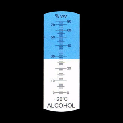 Eagletech REFRAC RHA-80VV ATC 0-80% V/V Alcohol Refractometer Wort Specific Gravity Beer Fruit Juice Wine Sugar Test