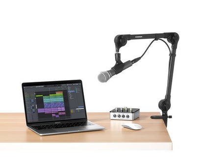 [CLEARANCE] SAMSON MBA26 Lightweight 26-inch Microphone Boom Arm with Quick Release Friction Hinges and C-Clamp Mount for Podcasters, Streamers, Content Creators and Radio Broadcasters