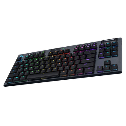 Logitech G913  TKL LIGHTSPEED RGB Wireless Mechanical Gaming Keyboard Tenkeyless w/ Low Profile Keys, Bluetooth Support for PC & macOS - GL CLICKY