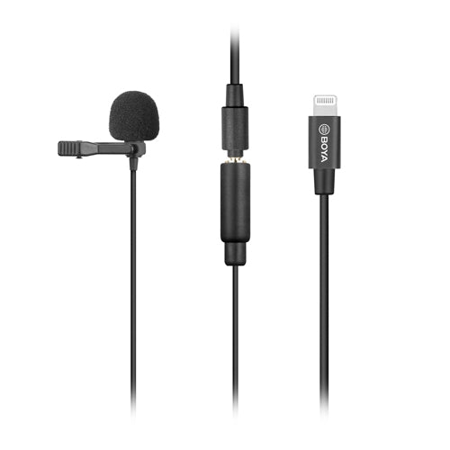 [CLEARANCE] Boya BY-M2 Lavalier Microphone for IOS Apple 11 Pro Max XS Max XR 8 7 Plus iPad 6 5 Pro Air mini 4 3 2 iPod Touch 3.5mm to Lightning