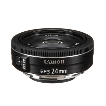 Canon EF-S 24mm f/2.8 STM Prime Lens with APS-C Sensor Format and Wide Angle Focal Length for EF-S Mount DSLR Camera Body