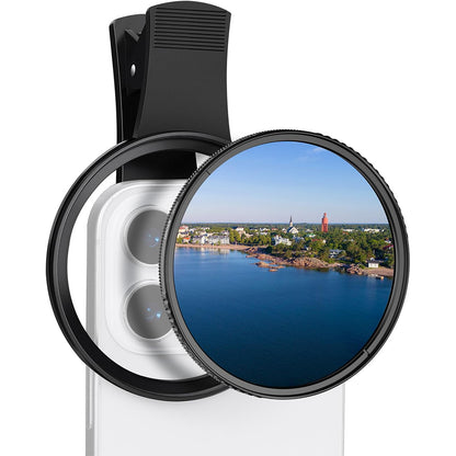 K&F Concept ND2 4 8 16 32 Neutral Density / CPL Circular Polarizer / Black Diffusion Mist Lens Filter + Smartphone Clamp Kit, 18 Anti-Reflector Layers, Compatible with 67mm Threads