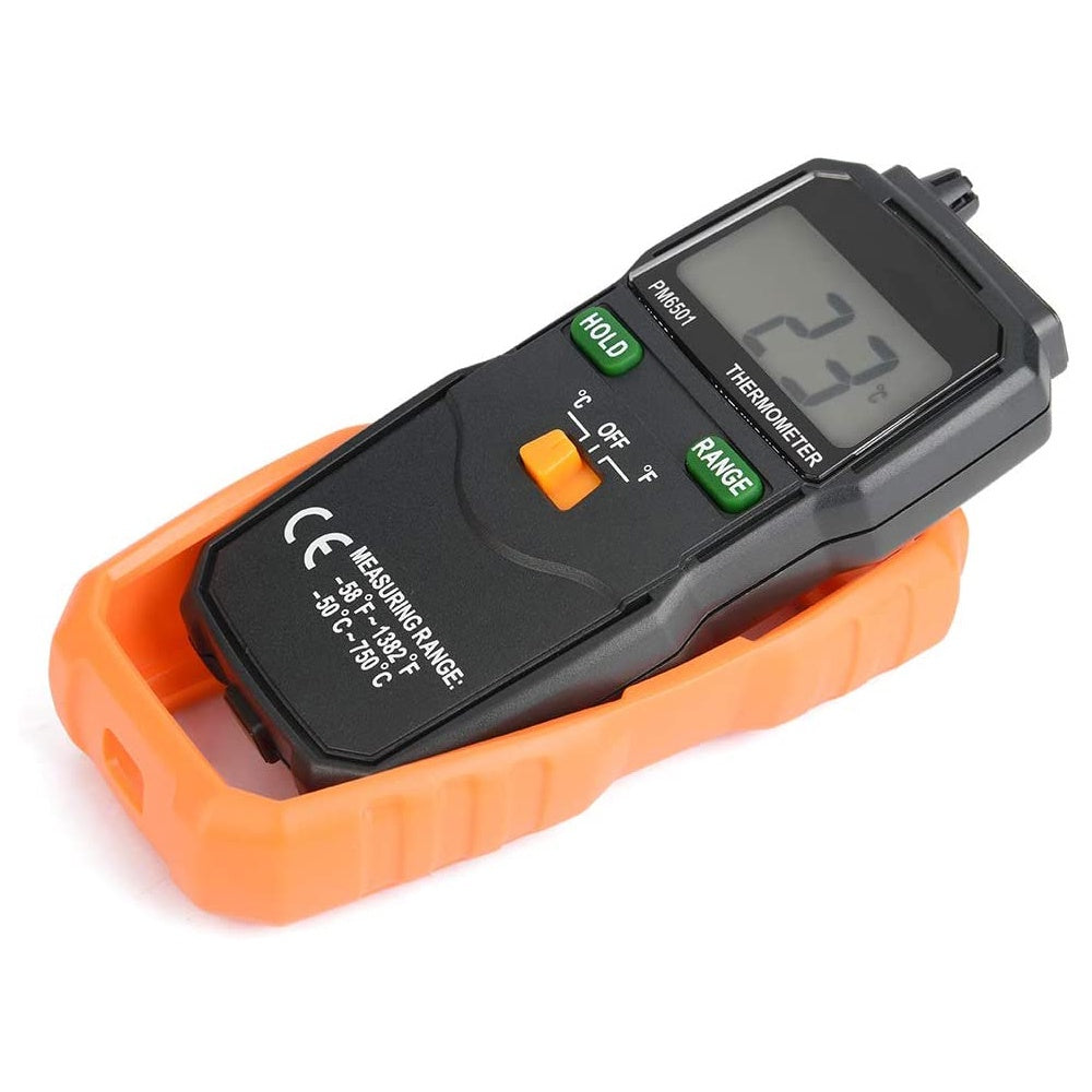 PeakMeter PM6501 LCD Display Digital Wireless Thermometer With K type Thermocouple Temperature Meter With Data Hold Logging