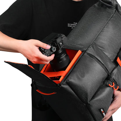 K&F Concept Camera Waterproof Backpack Bag with Rain Cover for DSLR Cameras