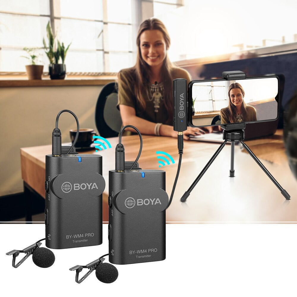 [CLEARANCE] Boya BY-WM4 PRO-K6 Dual-Channel Digital Wireless Microphone System for Android and other Type-C Devices