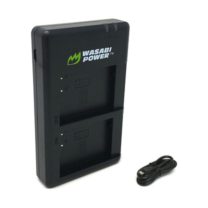 Wasabi Power Battery (2-Pack) and Dual Charger for Panasonic DMW-BLC12 DMWBLC12 BLC12 | JG Superstore