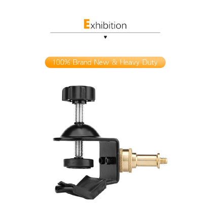 Pxel AA-UC3 Heavy Duty Clip Clamp C / U Type Photo Studio Light With Stand 1/4" Screw For Studio Flash