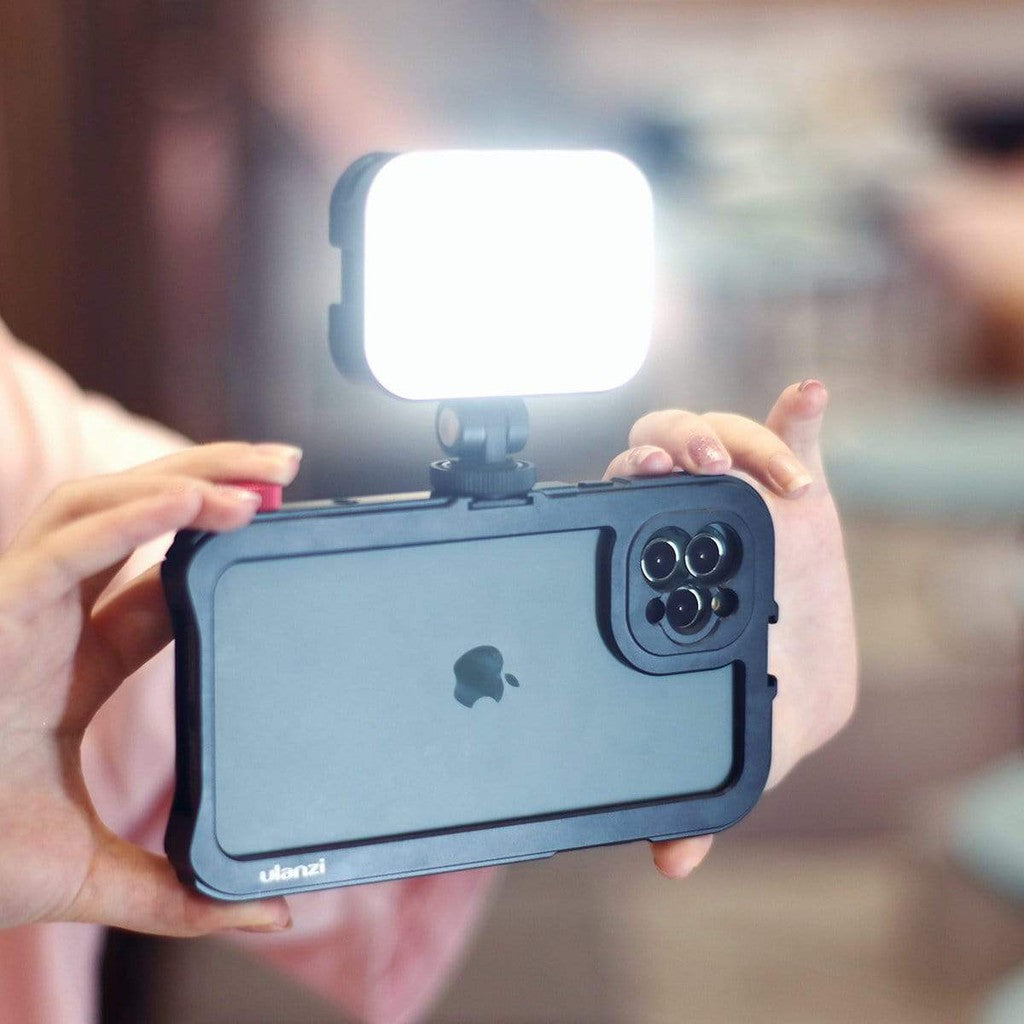 Vijim by Ulanzi VL100C Mini Pocket Video LED Light 3 Cold Shoe 170 Adjustable Ball Head 3200K-6500K Built-in Rechargeable Battery 2000mAh