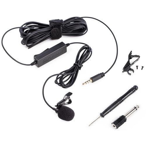 [CLEARANCE] Saramonic LavMicro Broadcast-Quality Lavalier Omnidirectiol Microphone with 3.5mm TRS/TRRS Combo Connector & 6.3mm Adapter for Smartphones, DSLR Cameras, Camcorders & Recorders