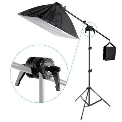 Pxel AA-BA1 Double Dual Grip Swivel Head Bracket for Studio Boom Arm Reflector Holder Stand