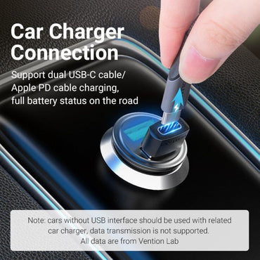 Vention 2.0 USB-A Male to USB-C Female Adapter with High-Speed for 480Mbps Transfer Speed for Desktop Computer, Laptops