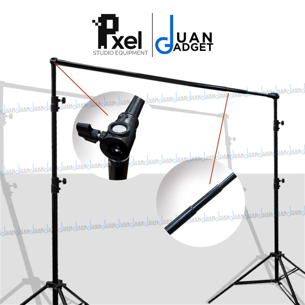 Pxel LS-BD2.8X3 HD Heavy Duty Background Backdrop Muslin Stand 9 x 10 Feet / 2.8M x 3M