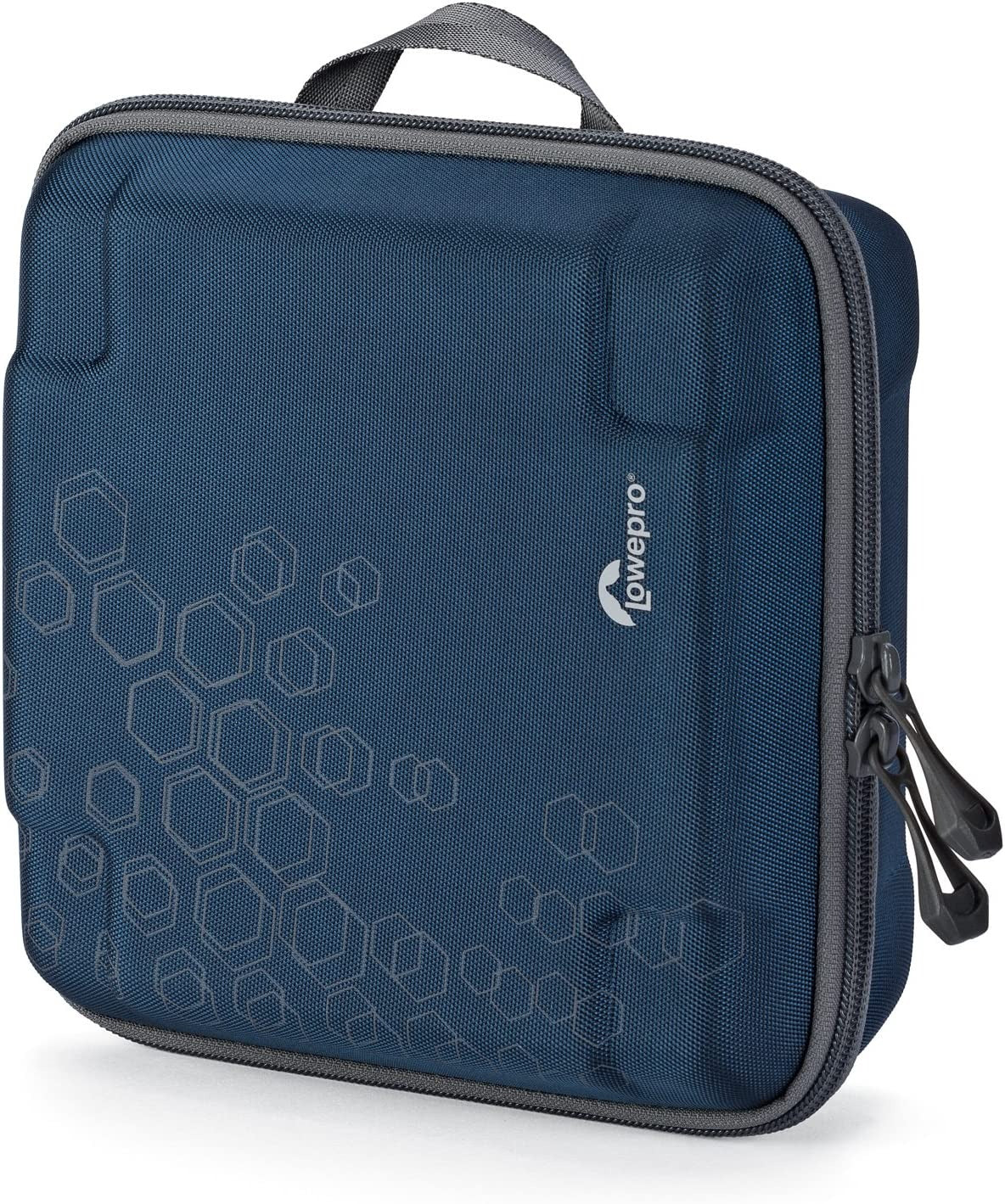 Lowepro Dashpoint AVC 2 Galaxy Blue Hard-Shell Case for Multiple Action Camera and Accessories, Dual Zipper Function, Lightweight Hard-Shell Exterior with Side Handle Grip and Soft Interior with Removable Padded Divider