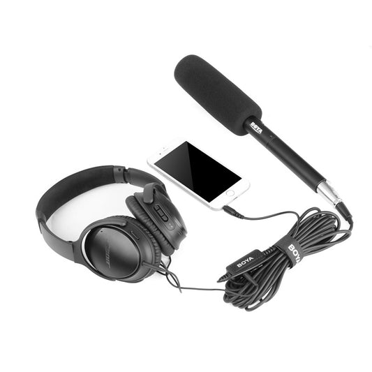 [CLEARANCE] Boya BY-BCA6 XLR to 3.5mm Plug TRRS Microphone Cable for Apple Phones, Android Smartphones Mobile Devices 6M Cable with Integrated Pre-amplifier