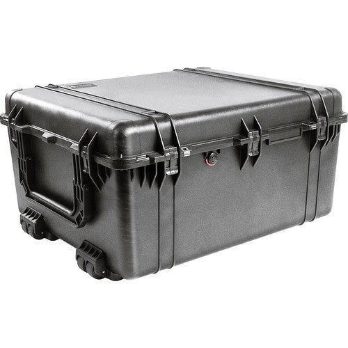 [CLEARANCE] Pelican 1690 Protector Transport Case with Wheels, Unbreakable Watertight Dustproof Hard Casing with Automatic Purge Valve IP67 Rating (No Foam) (Black)