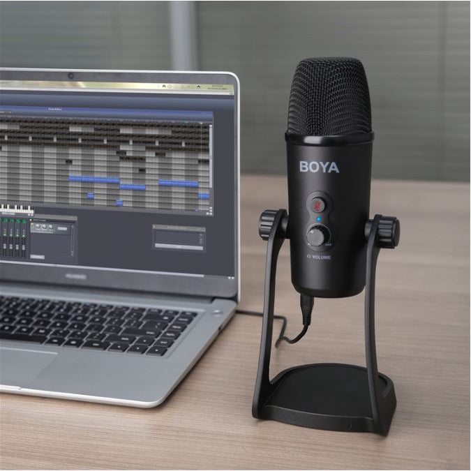 Boya BY-PM700 USB Condenser Microphone with Flexible Polar Pattern for Windows and Mac Computer Recording Interview Conference Youtube Vlog Streaming ASMR