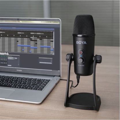 Boya BY-PM700 USB Condenser Microphone with Flexible Polar Pattern for Windows and Mac Computer Recording Interview Conference Youtube Vlog Streaming ASMR