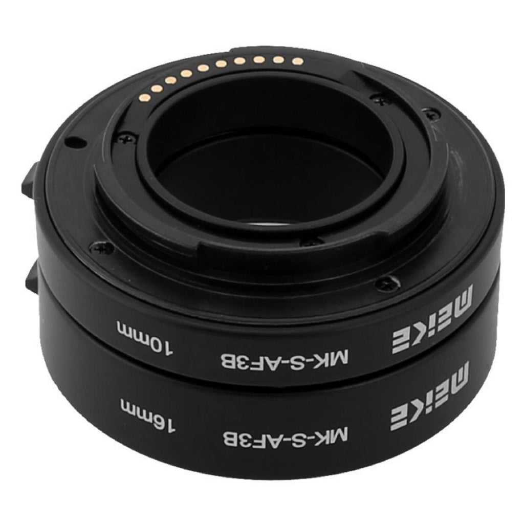 Meike MK-S-AF3B Plastic Auto Focus Macro Extension Tube 10mm 16mm for Sony Mirrorless a6300 a6000 a7 a7SII NEX E-Mount Camera ETC