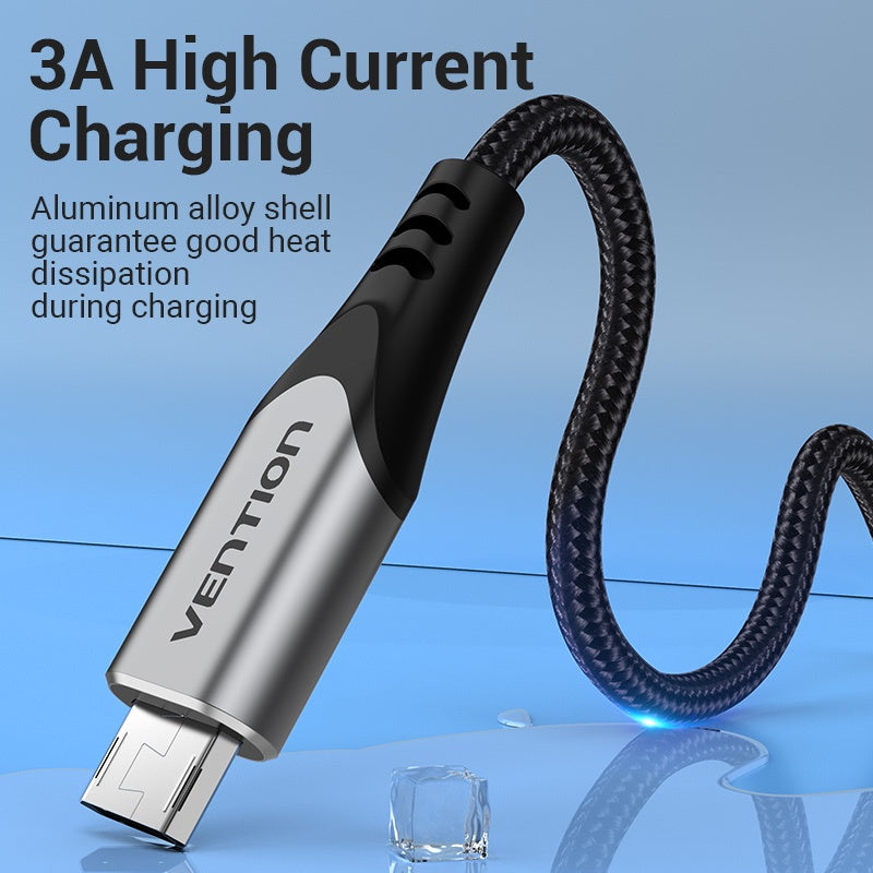 Vention Reversible USB 2.0 Male to Micro USB Male Charging and Data Cable for 3A High Current Charge and Fast File Transferring for PC, Mac, and Android (2M) | COCHH