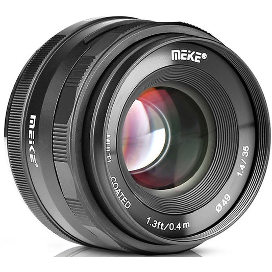 [CLEARANCE] Meike 35mm F/1.4 Large Aperture Manual Focus Lens for Micro Four Thirds M43 MFT Cameras Panasonic Olympus