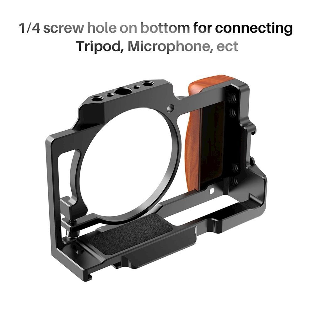 UURig by Ulanzi R056 Wooden Handgrip Frame for Sony ZV-1 Camera
