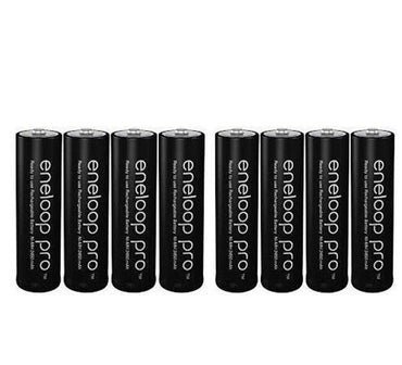 Panasonic Eneloop Pro BK 3HCCE 4BT AA Rechargeable Battery Pack of 4 (Black) x2