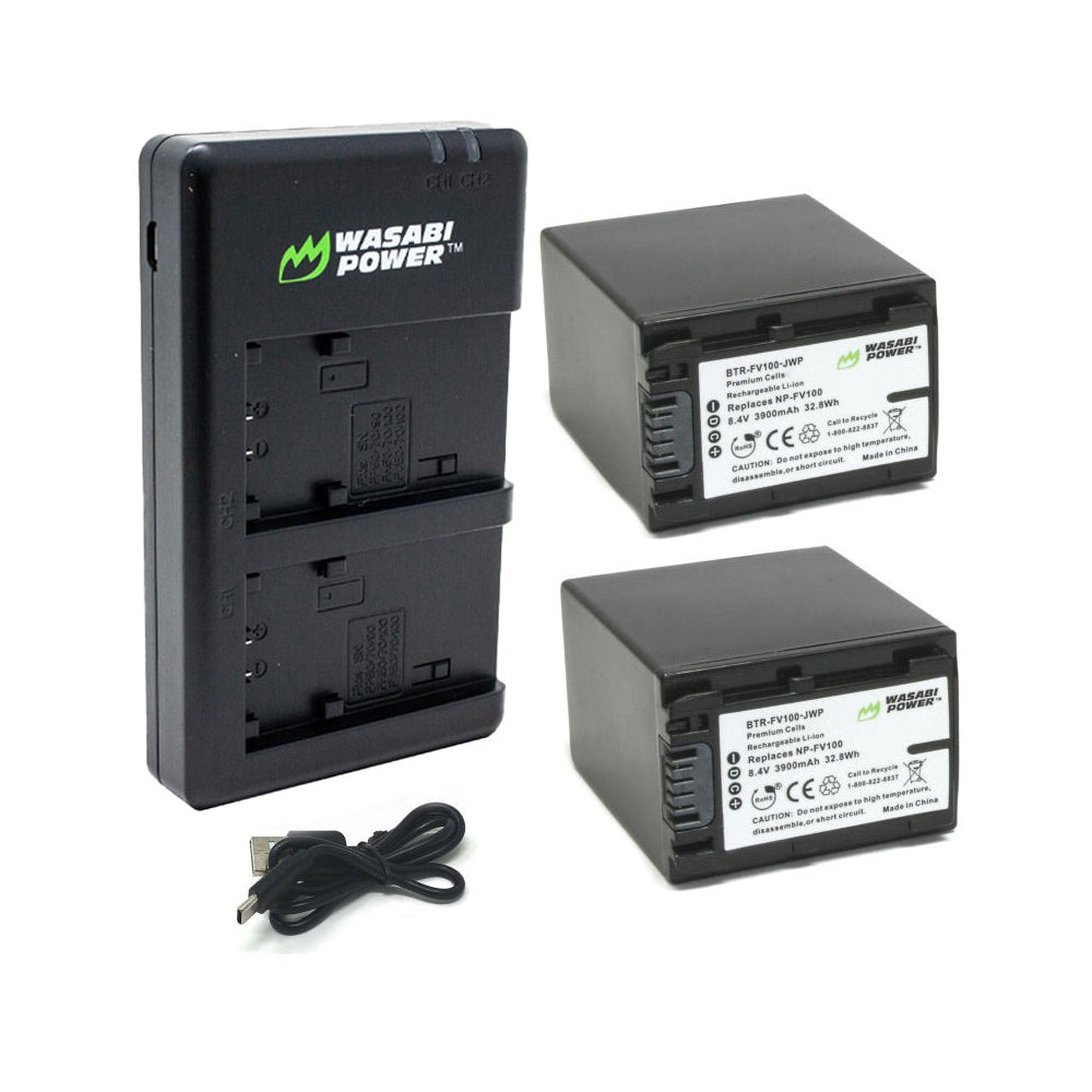 週末特価！SONY NP-FV100A x2個＋NP-FV70Ax1個 Sony Battery NP-FV70A 6.8V 1960mAh for Camcorder V H P