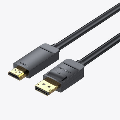 Vention 4K / 30Hz DP Male to HDMI Male Gold Plated (HAG) Displayport Cable for PC, Laptop, TV, Projectors, Monitors (Available in 1M, 1.5M, 2M, 3M, and 5M)