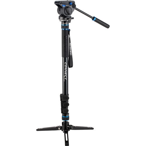 Benro MCT38AFS4 Monopod with Flip Locks, 3-Leg Base, and S4 Video Head