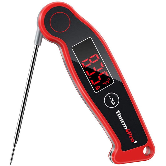 ThermoPro TP-19 TP19 Waterproof Digital Meat Thermometer for Grilling with Ambidextrous Backlit & Thermocouple Instant Read Thermometer Kitchen Cooking Food Thermometer