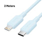 Vention 1M / 2M 27W USB 2.0 Type-C Male to Lightning Male PD Fast Charging Data 3A Cable with High-Speed 480Mbps Transfer Speed for iPhone, iPad, iPod Touch - Black, White, Pink, Blue