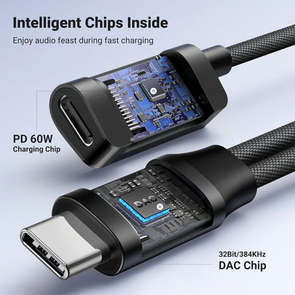 UGREEN 2 in 1 USB-C to 3.5mm Audio & Type C Charger Adapter Cable with 32bit/384kHz Aux and PD 60W Fast Charging for iPhone 16/15 Pro Max, MacBook Pro/Air, iPad Pro/Mini, SAMSUNG Galaxy S24 S23 Ultra, Pixel 9 - Smartphone & Tablets | CM721