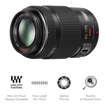 Panasonic Lumix G X Vario PZ 45-175mm f/4-5.6 ASPH. POWER O.I.S. Lens